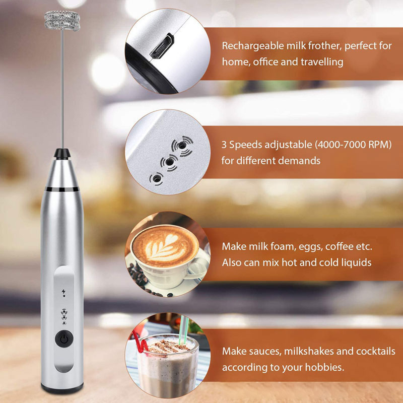 Mini Electric Handheld Milk Fr - Milk Steaming Pitcher recension och pris