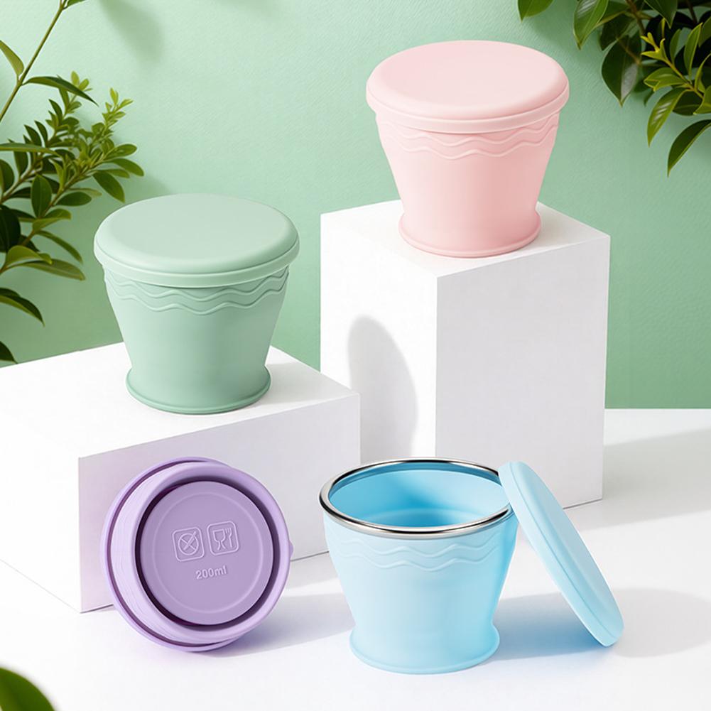 Foldable Silicone Cup With Lid - Coffee Equipment Camping recension och pris