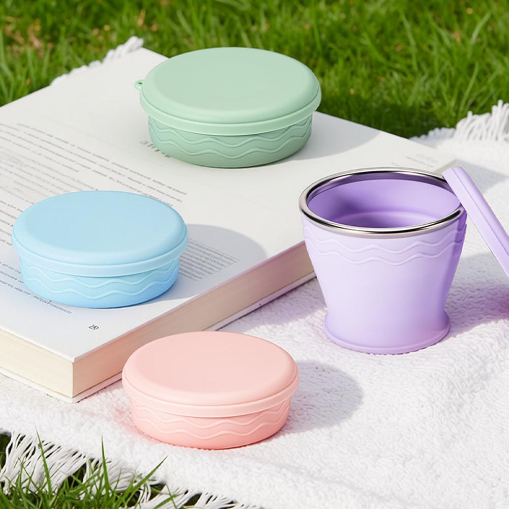 Foldable Silicone Cup With Lid - Coffee Equipment Camping recension och pris