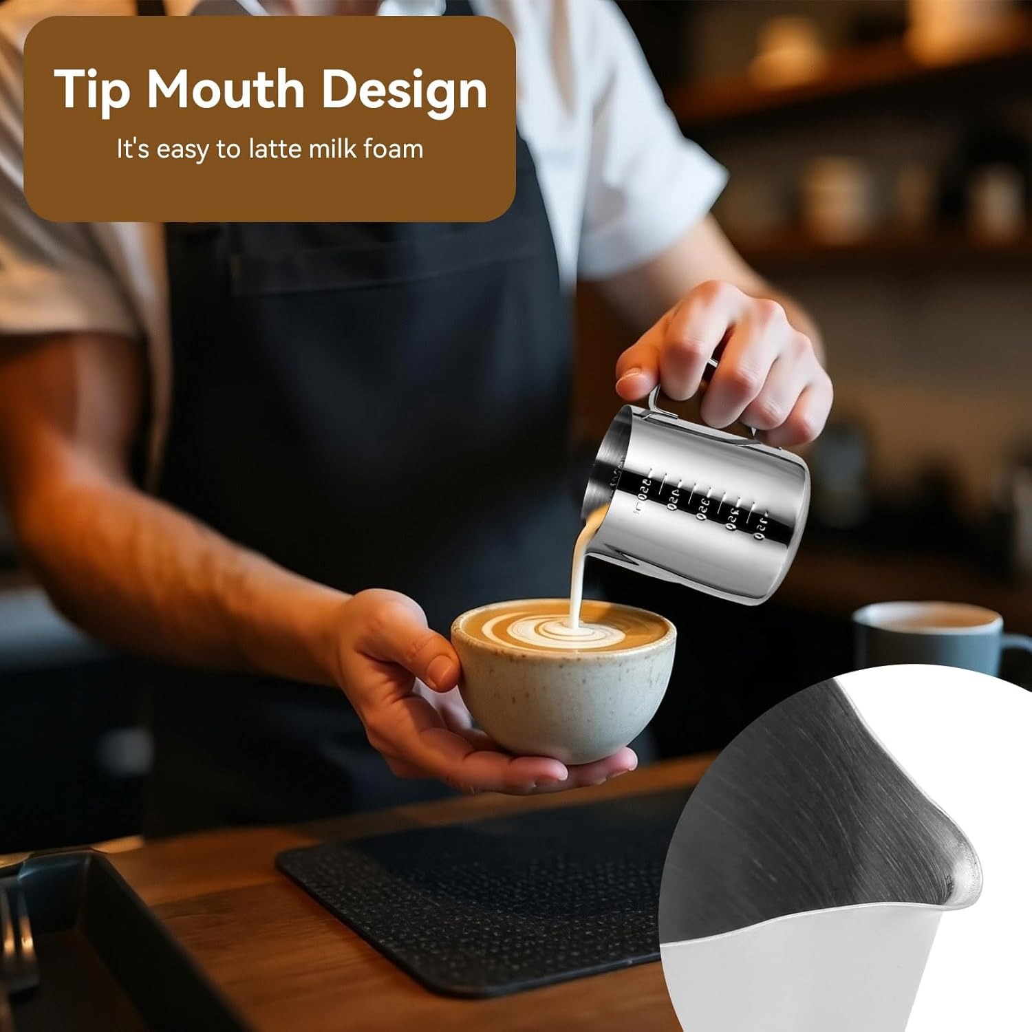 Milk Frothing Pitcher Espresso - Milk Steaming Pitcher recension och pris
