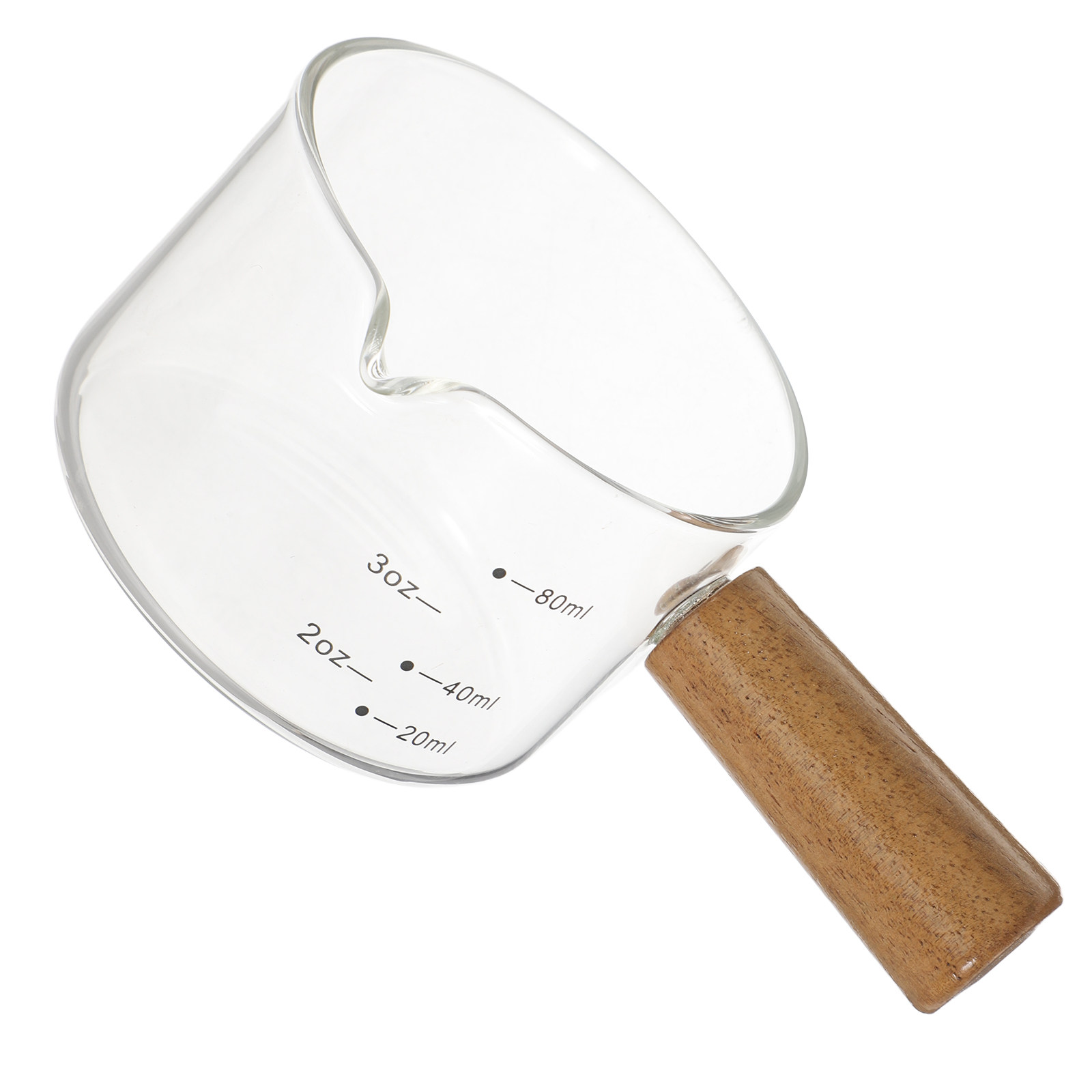 Mini Glass Milk Pitcher Wooden - Milk Steaming Pitcher recension och pris
