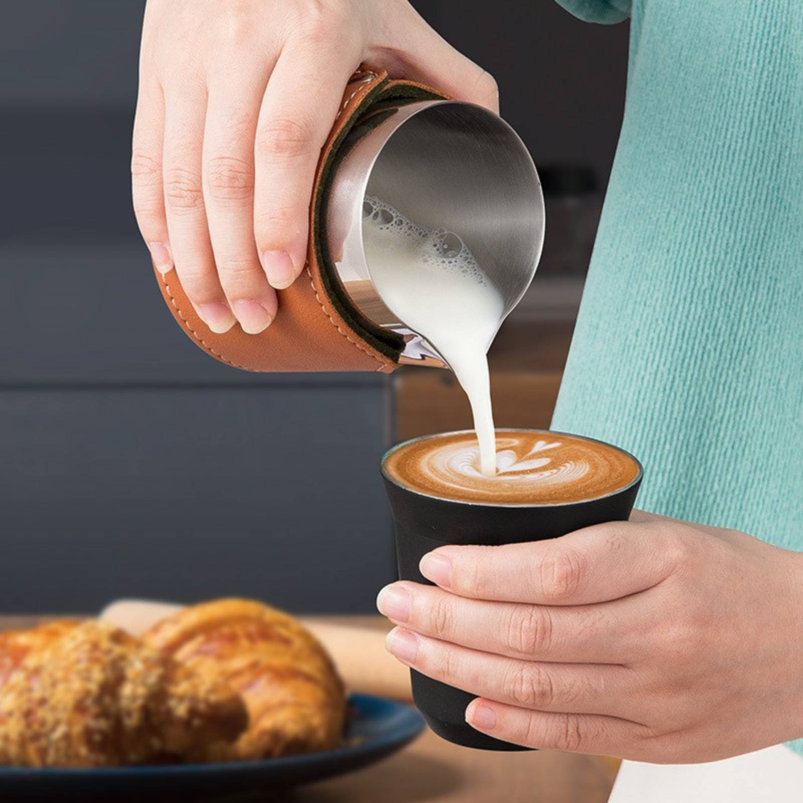 Latte Art Pitcher Heat Resista - Milk Steaming Pitcher recension och pris